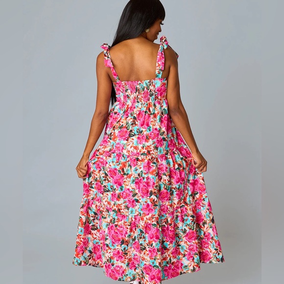 HAMPTONS TIE-SHOULDER MAXI DRESS - SWEET DREAMS - Picture 2 of 2